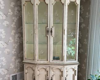 Provincial style “Shabby Chic” China cabinet 