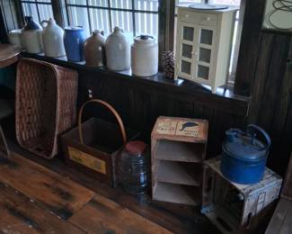 Antique stoneware jugs crocks