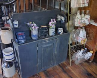 Old cabinet with decor