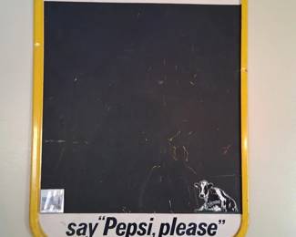 Pepsi metal chalk boar advertising 