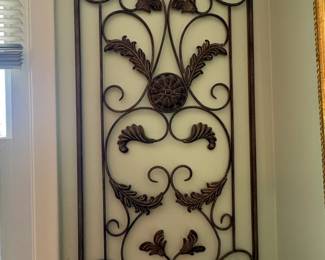 Wrought Iron Scrollwork Metal Wall Panel second image