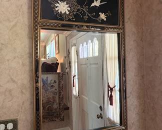 Black Lacquered Corner Cabinet with Gilt Chinoiserie Decoration third image