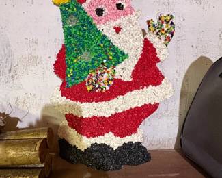 Vintage Popcorn Santa Claus Christmas Wall Decoration