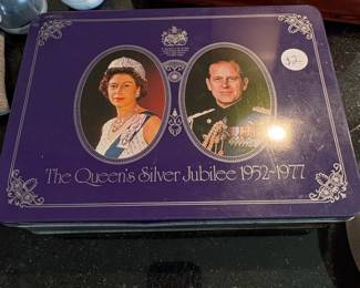 Queen Elizabeth II Silver Jubilee Cadbury Commemorative Tin