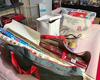 Christmas Wrapping Paper Storage Bag