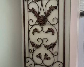 Wrought Iron Scrollwork Metal Wall Panel