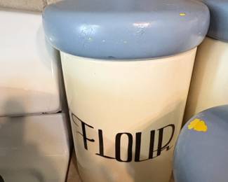 Vintage Ceramic Kitchen Canister Set Coffee, Tea, Sugar, Flour fifth image
