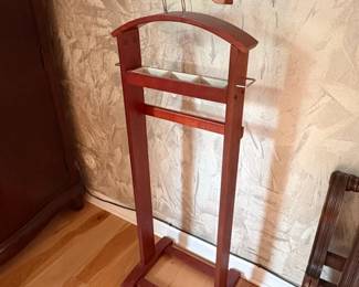 Solid Wood Valet Stand with Tray