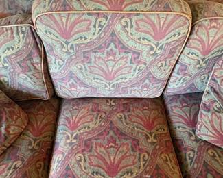 Leather and Paisley Sofa third image