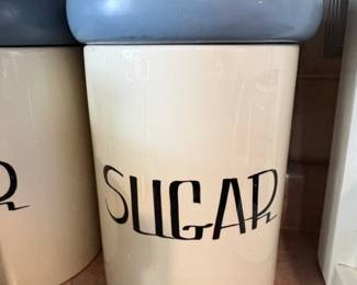 Vintage Ceramic Kitchen Canister Set Coffee, Tea, Sugar, Flour fourth image