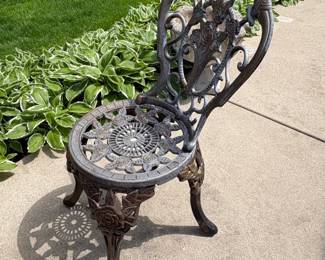 Cast Iron Rose Pattern Piece Bistro Set second image