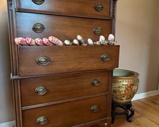 Antique Mahogany Highboy Dresser by Huntley Furniture second image