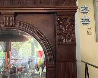 Renaissance Revival Mahogany Display Cabinet with Glass Doors second image