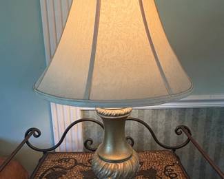 Ornate Brass Table Lamp with Acanthus Leaf Base