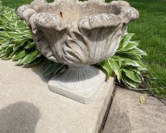 Vintage Acanthus Leaf Pedestal Planter