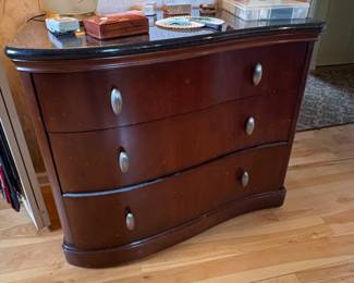Bernhardt Curved Dresser with Granite Top