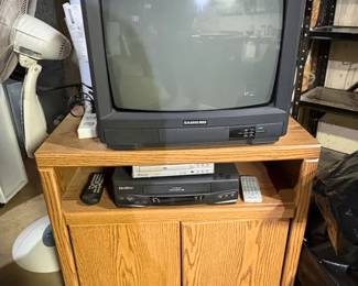 Samsung CRT Television with Quasar VCR and CyberHome DVD Player