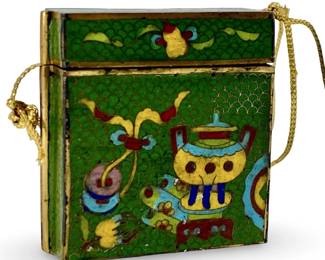 Antique Chinese Enameled Cloisonné Box