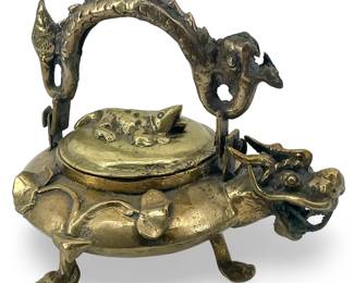 Vintage Brass Dragon Teapot