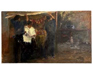 Signed Laurie Adams Impressionist Oil on Canvas