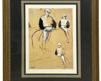 Edgar Degas “Study with Four Jockeys" Print