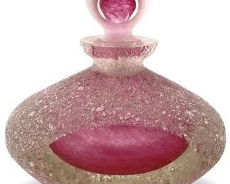 Pink Studio Art Glass Perfume Bottle