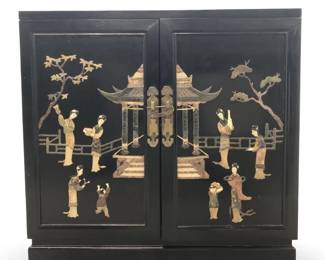 J. L. George & Co. Ebony Lacquer Cabinent