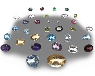 Assorted Loose Faceted Mixed Gemstones