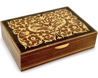 Vintage Italian Wood Inlay Dresser Box