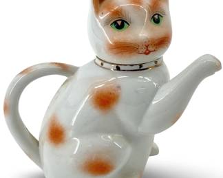 Vintage Calico Cat Porcelain Cream Pitcher