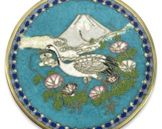 Antique Japanese Cloisonné Plate