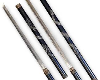 2pc Vintage Japanese Katanas with Dragon Sheaths