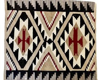 Vintage Barbara Tsosie Hand Woven Navajo Rug