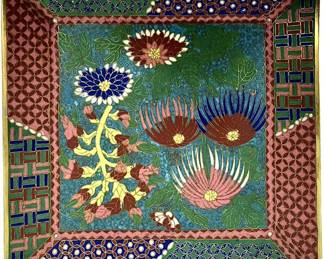 1860 Square Japanese Cloisonné Tray
