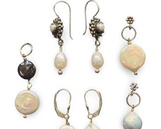 Custom Silver & Pearl Earrings & Pendants