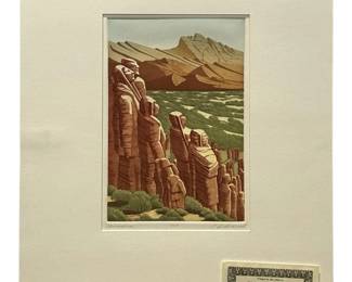 Signed E.B. Rothwell “Chiricahua" Etching 5/75