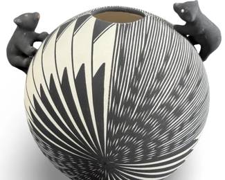 Signed Sanchez Acoma Bear Pot