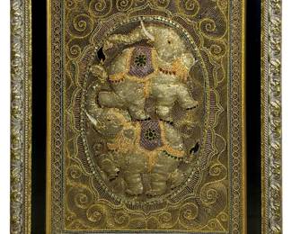 Burmese Kalaga Embroidered Sequin/Bead Tapestry
