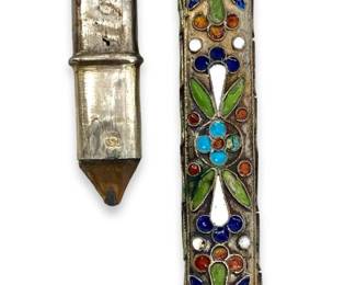 Early 20th Century Russian Cloisonné Pencil Holder