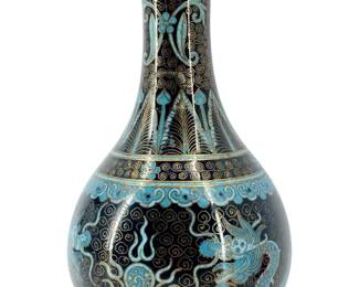Antique Chinese Dragon Design Cloisonné Vase