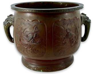 Bronze Meiji Japanese Planter