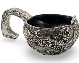 Vintage Russian Silver Toned Kovsh