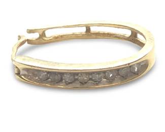 14Kt Yellow Gold Diamond Hoop Earring
