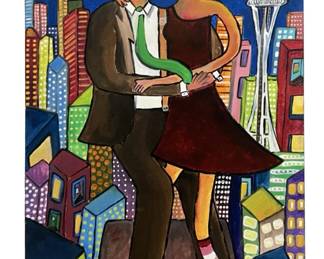 Signed Montia Wythes Acrylic on Canvas