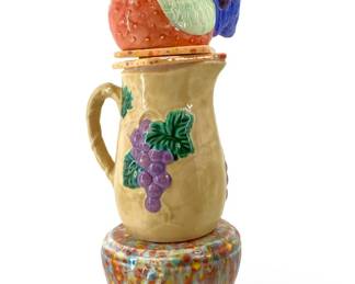 Vintage Ceramic Perched Rooster Pottery