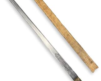Vintage Toledo Spain Etched Sword and Sheath