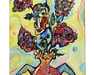 Signed Arshansky “In-Flight Entertainment" Oil