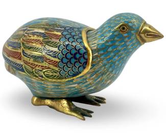 Chinese Enamel Cloisonné Bird Box