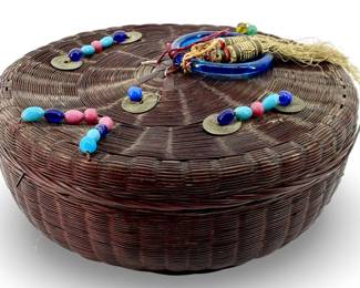 Antique Chinese Sewing Basket