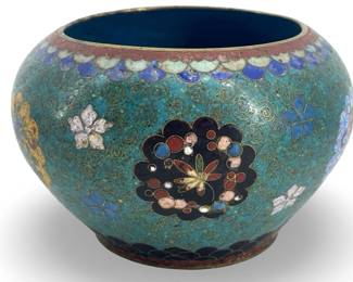 1885 Japanese Enameled Cloisonné Bowl